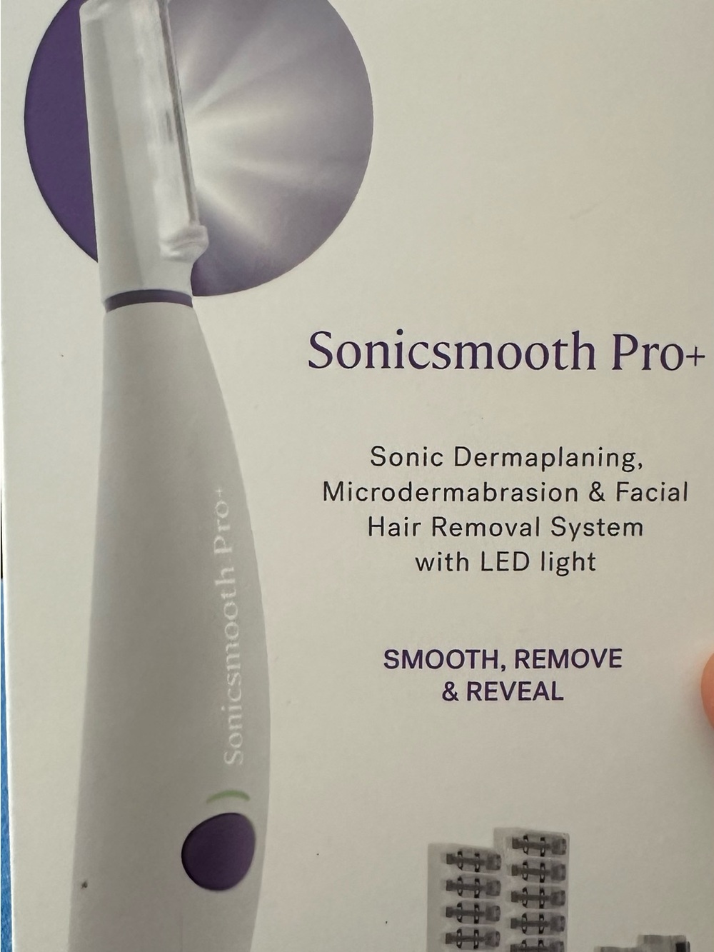 Sonicsmooth Pro+ White Facial Dermaplaning & Hair Removal Tool
